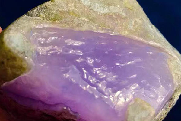 冰种紫罗兰翡翠原石价格